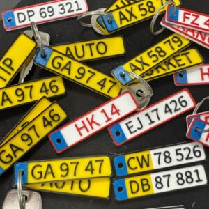 Nummerplade nøgle ring